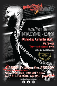 Are You In ISOLATION JONES - 3 Fridays for Freddy poster